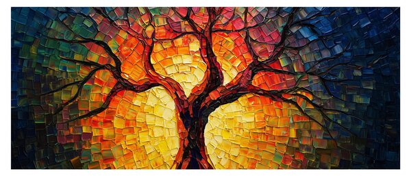 Slika - Stablo života u mozaiku (120x50 cm)