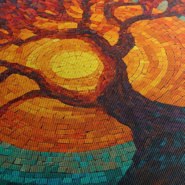 Slika - Stablo života i sunce u mozaiku (150x105 cm)