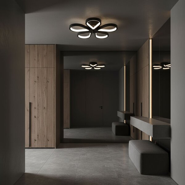Stropni luster LHJ075-C BLACK/WHITE LED