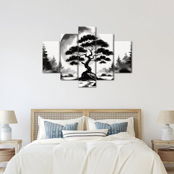 Slika – Crno-bijeli bonsai (150x105 cm)