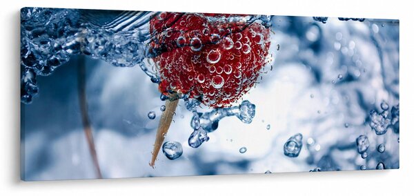 Slika - detalj maline u vodi (120x50 cm)