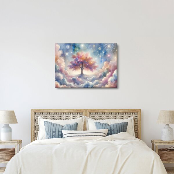 Slika – Drvo života u oblacima (70x50 cm)