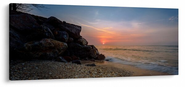 Slika zalaska sunca na plaži (120x50 cm)