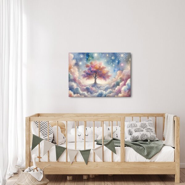 Slika – Drvo života u oblacima (70x50 cm)