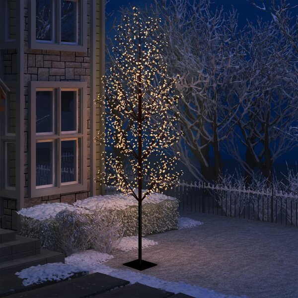 VidaXL Božićno drvce s 1200 LED žarulja toplo bijelo svjetlo 400 cm