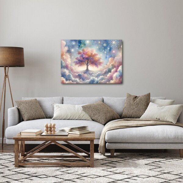 Slika – Drvo života u oblacima (70x50 cm)