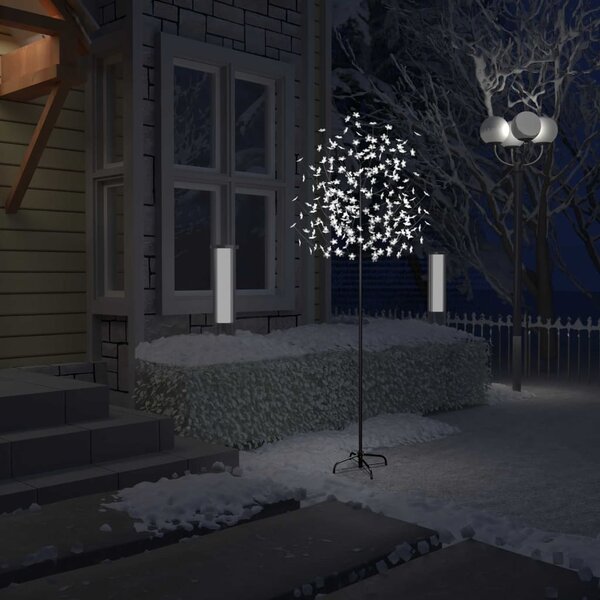 VidaXL Božićno drvce s 220 LED žarulja hladno bijelo svjetlo 220 cm