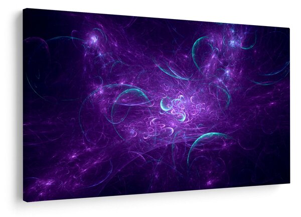 Slika moderne plave apstrakcije (90x60 cm)