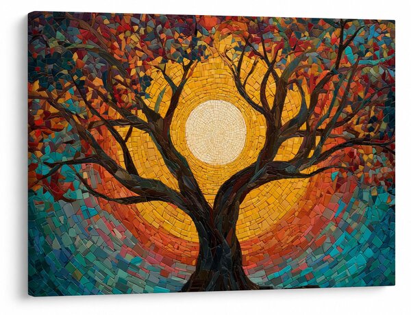Slika - Sunce u krošnji stabla života (70x50 cm)
