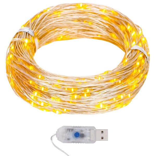 VidaXL LED mikro rasvjetni lanac 40 m 400 LED topli bijeli 8 funkcija