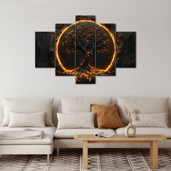 Slika – Drvo života u lavi II. (150x105 cm)