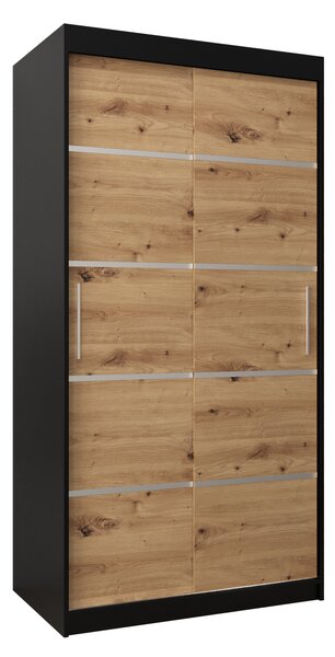 Zondo.hr Ormar za garderobu 100 cm Verika 1 100 (crna + hrast artisan). Akcija -19%. 1063677