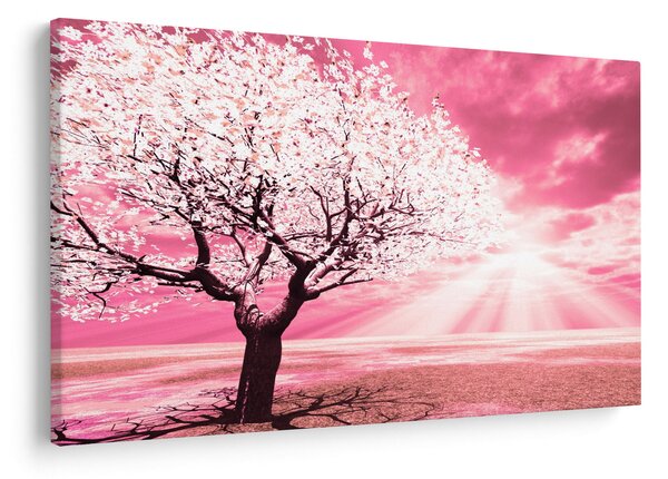 Ružičasta slika stabla (90x60 cm)