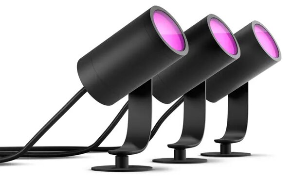 Lily HUE WACA VANJSKI REFLEKTOR SA ŠILJKOM CRNI 3x8W 24V 8718696167960