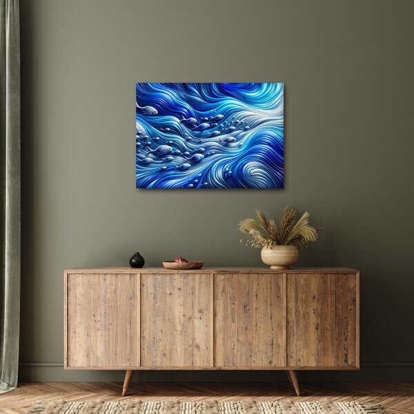 Slika – Ribe u valovima (70x50 cm)