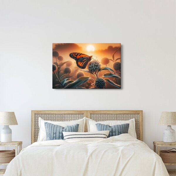 Slika – Leptir u zalazećem suncu (90x60 cm)