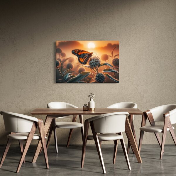 Slika – Leptir u zalazećem suncu (90x60 cm)