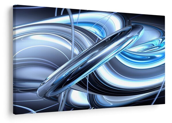 Slika plave apstrakcije (90x60 cm)