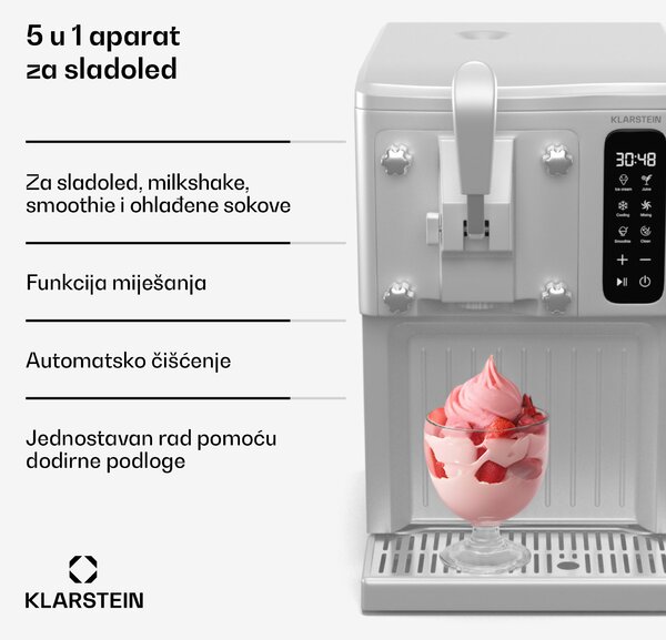 Klarstein SweetSwirl aparat za sladoled, sladoled, smoothies i milkshakes, automatsko čišćenje