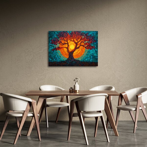 Slika - Stablo života i sunce u mozaiku (70x50 cm)