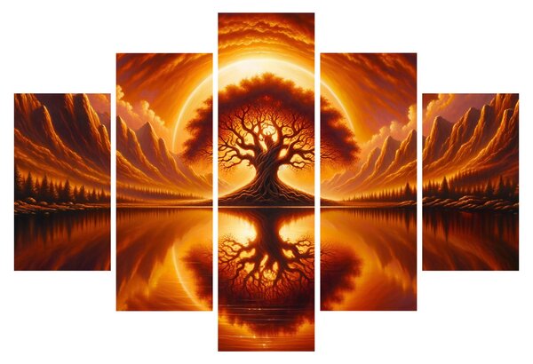 Slika – Drvo u krvavom suncu (150x105 cm)