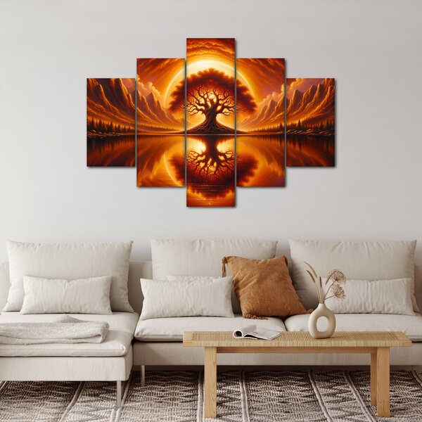 Slika – Drvo u krvavom suncu (150x105 cm)