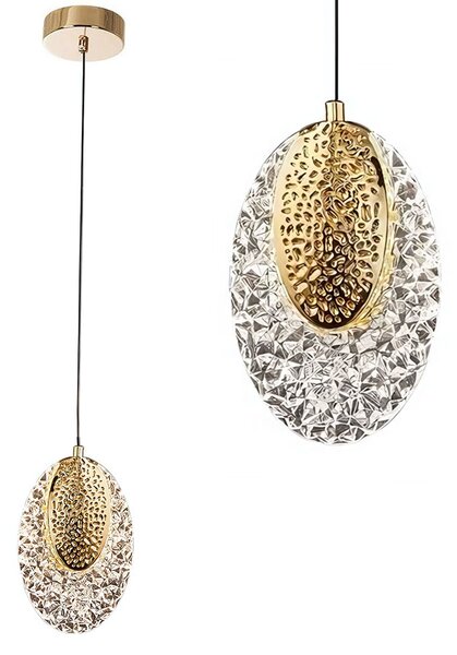 Viseća Kristalna Lampa LED G088-1CP Złota