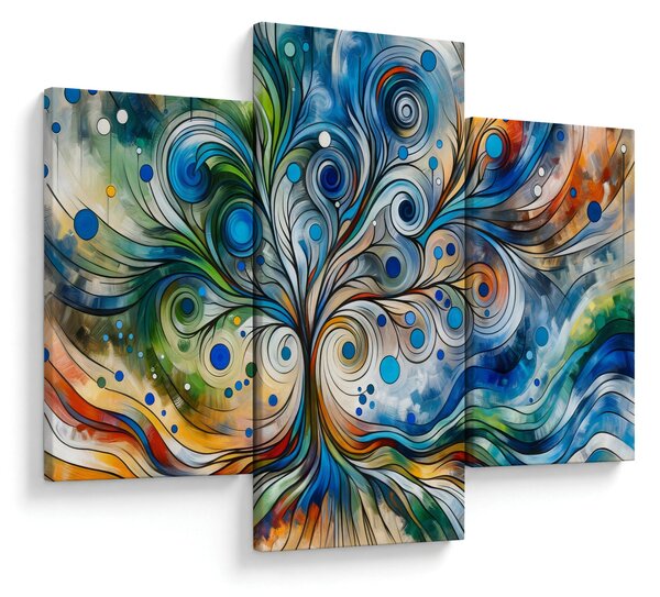 Slika – Šareno energetsko drvo (90x60 cm)