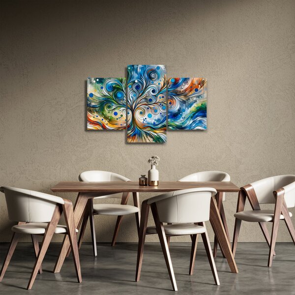 Slika – Šareno energetsko drvo (90x60 cm)