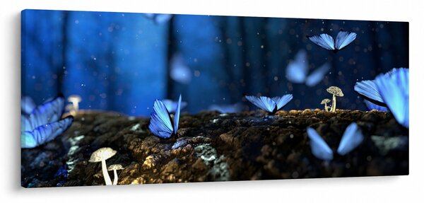 Slika plavih leptira (120x50 cm)