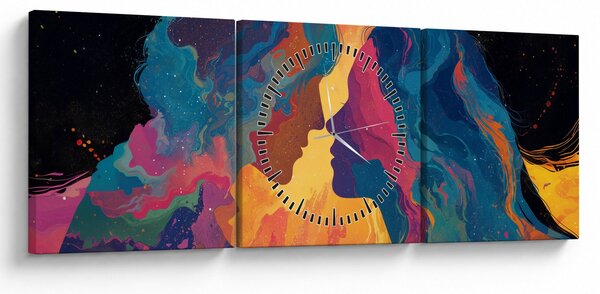 Slika - Kozmička ljubav (sa satom) (90x30 cm)