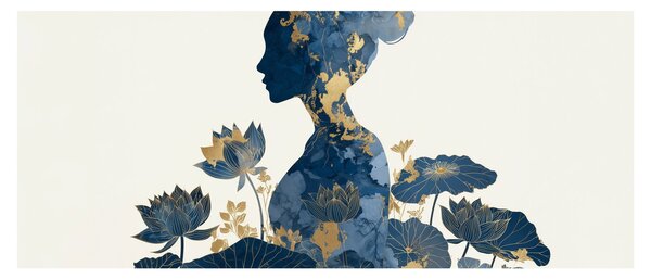 Slika - Mramorni profil žene (120x50 cm)