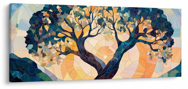 Slika – Mozaik – sunce i drvo II. (120x50 cm)