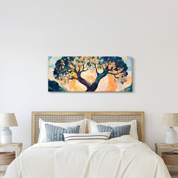 Slika – Mozaik – sunce i drvo II. (120x50 cm)