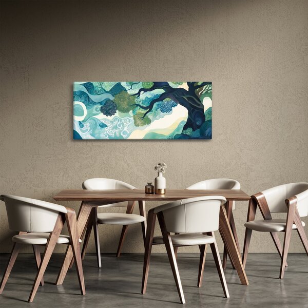 Slika – Zelena krošnja drveta života (120x50 cm)