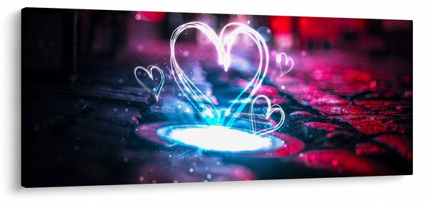 Slika svijetlećeg srca (120x50 cm)