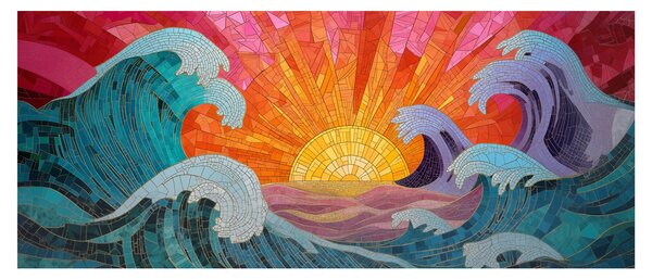 Slika - Mozaik valova (120x50 cm)