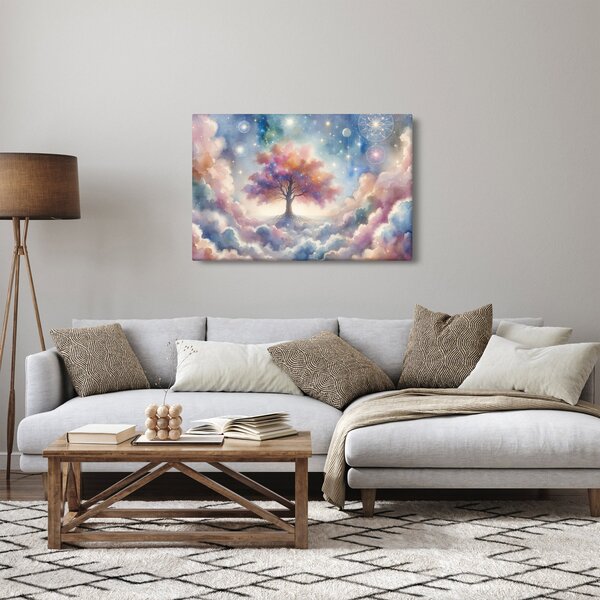 Slika – Drvo života u oblacima (90x60 cm)