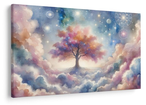 Slika – Drvo života u oblacima (90x60 cm)
