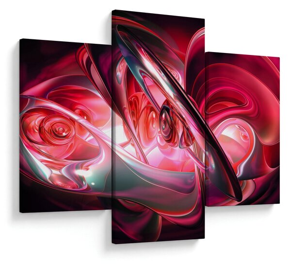 Slika crvenih fraktala (90x60 cm)
