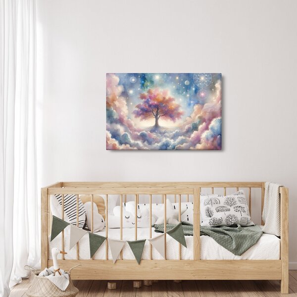 Slika – Drvo života u oblacima (90x60 cm)