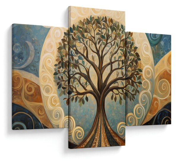 Slika – Drvo života i spirale (90x60 cm)