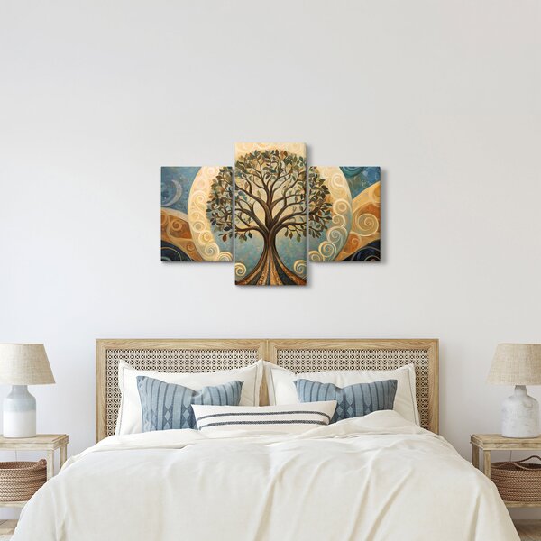 Slika – Drvo života i spirale (90x60 cm)