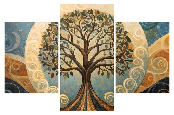 Slika – Drvo života i spirale (90x60 cm)