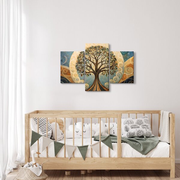 Slika – Drvo života i spirale (90x60 cm)