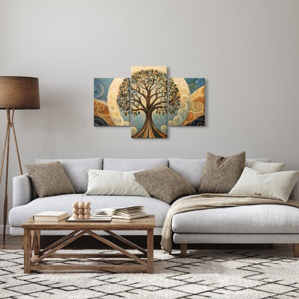 Slika – Drvo života i spirale (90x60 cm)