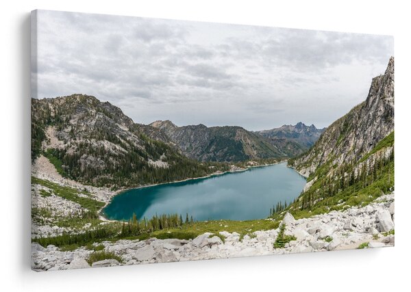 Slika jezera u planinama (90x60 cm)