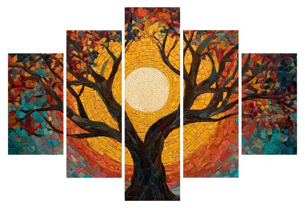 Slika - Sunce u krošnji stabla života (150x105 cm)