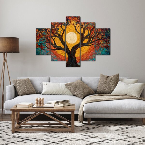 Slika - Sunce u krošnji stabla života (150x105 cm)