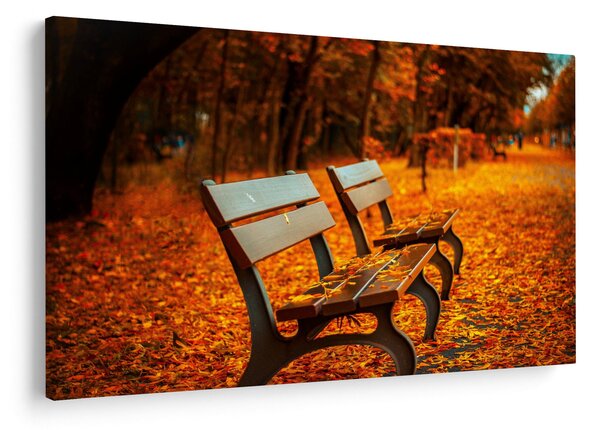 Slika klupe u jesen (90x60 cm)